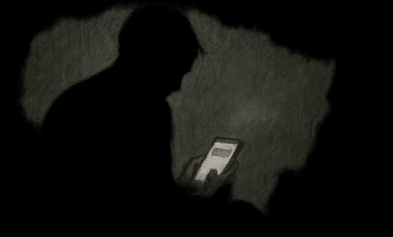 dark chat teenage illustration