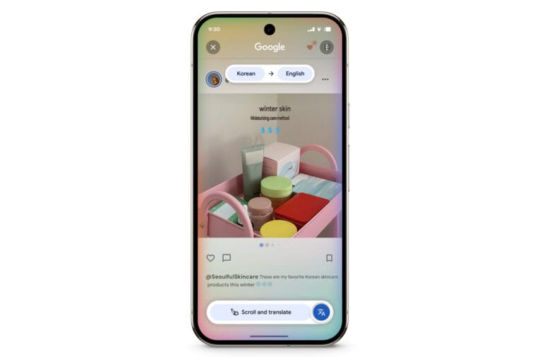 circle to search scroll translate